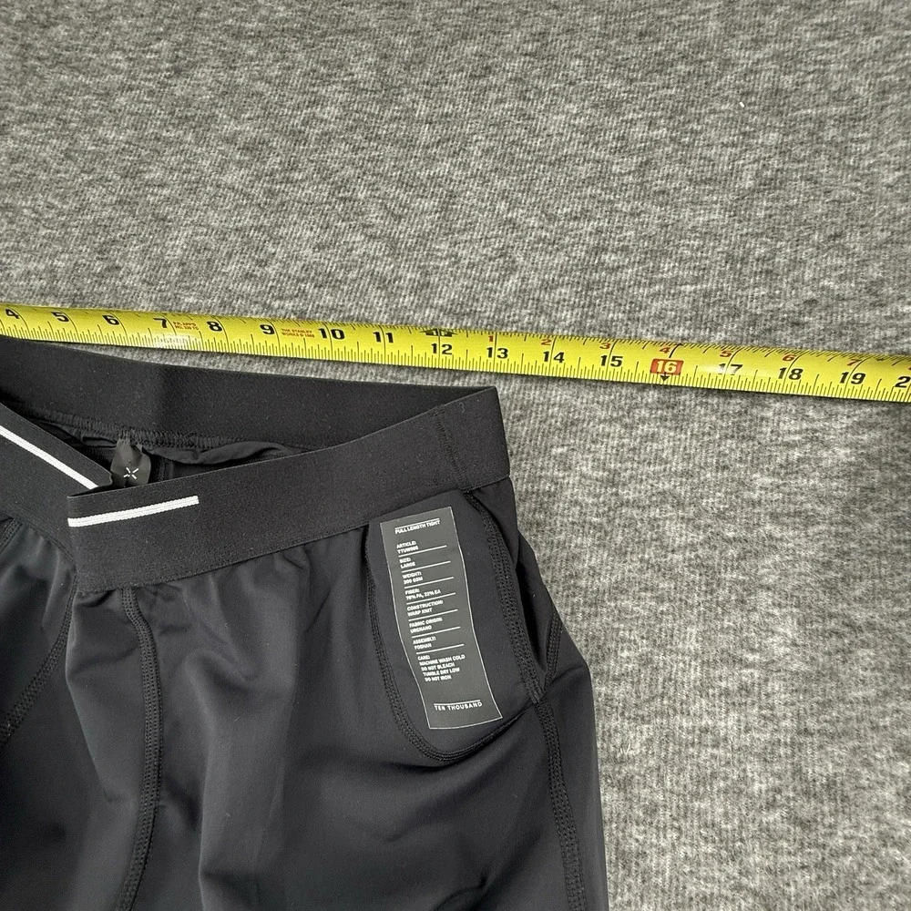 NWOT Ten Thousand Mens L 3/4 Tight Black Training Compression Pants